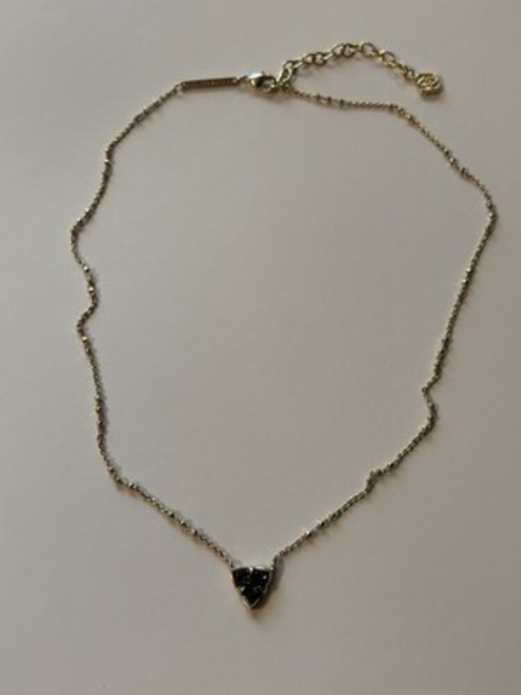Kendra Scott Perry Short Pendant Necklace in Black Drusy